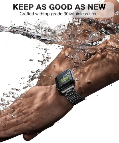 EPULY Correa de metal compatible con Apple Watch para hombres, no r...