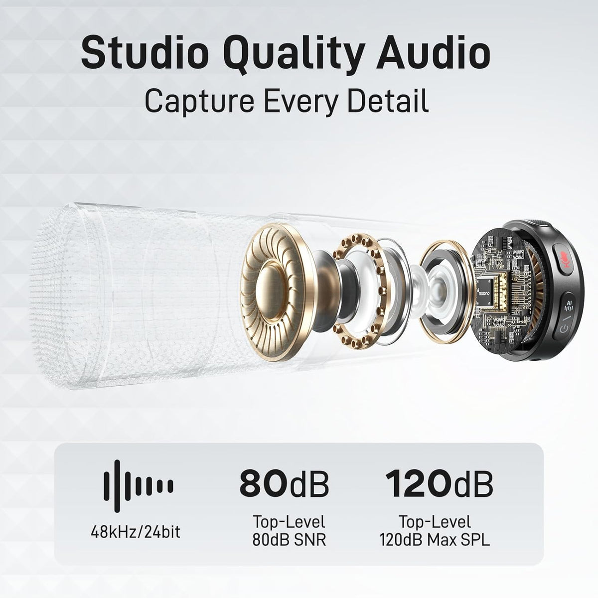 Micrófono Lavalier inalámbrico MAONO Wave T5 para iPhone\/Android\/...