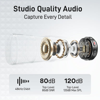 Micrófono Lavalier inalámbrico MAONO Wave T5 para iPhone\/Android\/...