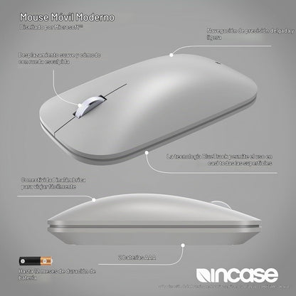 Ratón móvil moderno de Incase diseñado por Microsoft, inalámbrico,...