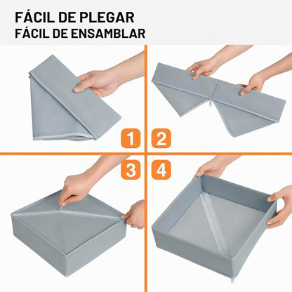 DIMJ Organizador de cajones, paquete de 15 organizadores de ropa in...
