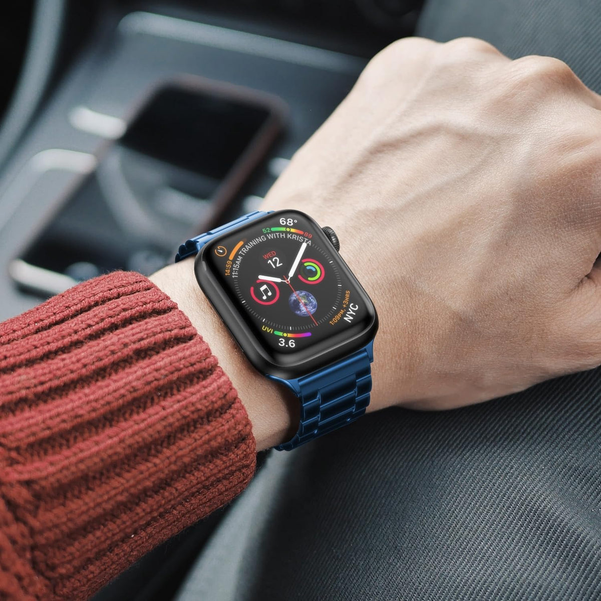 Correa de metal EPULY compatible con correas de Apple Watch para ho...