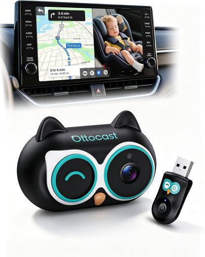 OTTOCAST Cámara de coche para bebé, no necesita pantalla adicional...