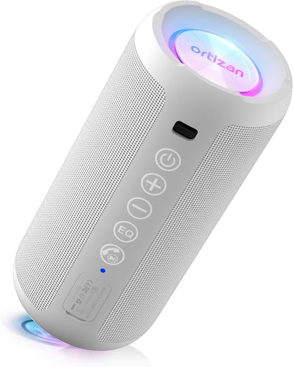 Ortizan Altavoz Bluetooth portátil: IPX7 impermeable, 24W sonido fu...