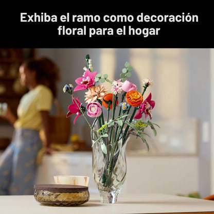 LEGO Botanicals 10342 - Juego de ramos de flores rosas para adultos...