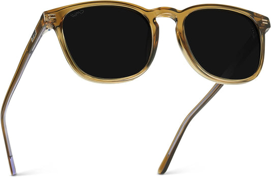 WMP Eyewear - Gafas de sol polarizadas modernas y redondas para hom...