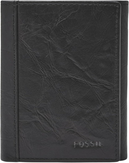 Billetera triple de cuero Fossil para hombres, Talla única
