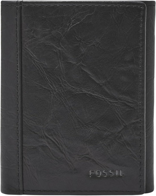 Billetera triple de cuero Fossil para hombres, Talla única
