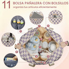 Pritent Bolsa de pañales Tote Impermeable Maternidad Bolsas de Bebé...