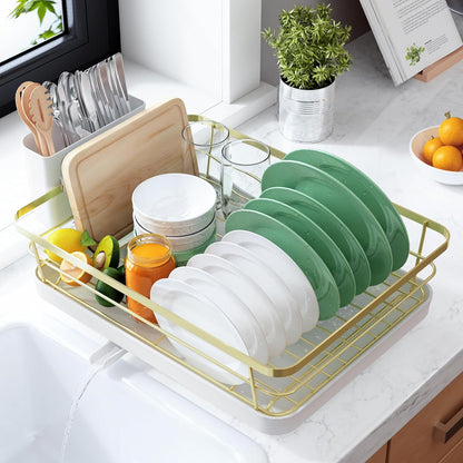 Kitsure Escurridor de platos para encimera de cocina, 12 pulgadas d...