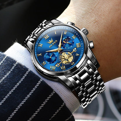 OLEVS Relojes para hombre, resistente al agua, de lujo, gran cara,...