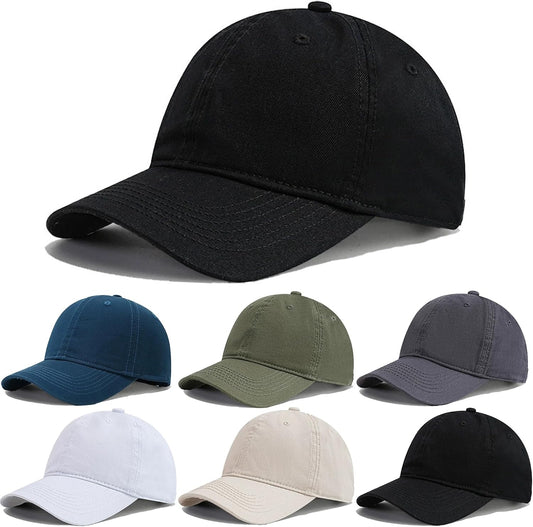 Paquete de 6 gorras de béisbol unisex de algodón lavado vintage, su...