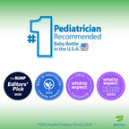 Dr. Brown's Anti-Colic Options+ - Biberón de vidrio estrecho |...