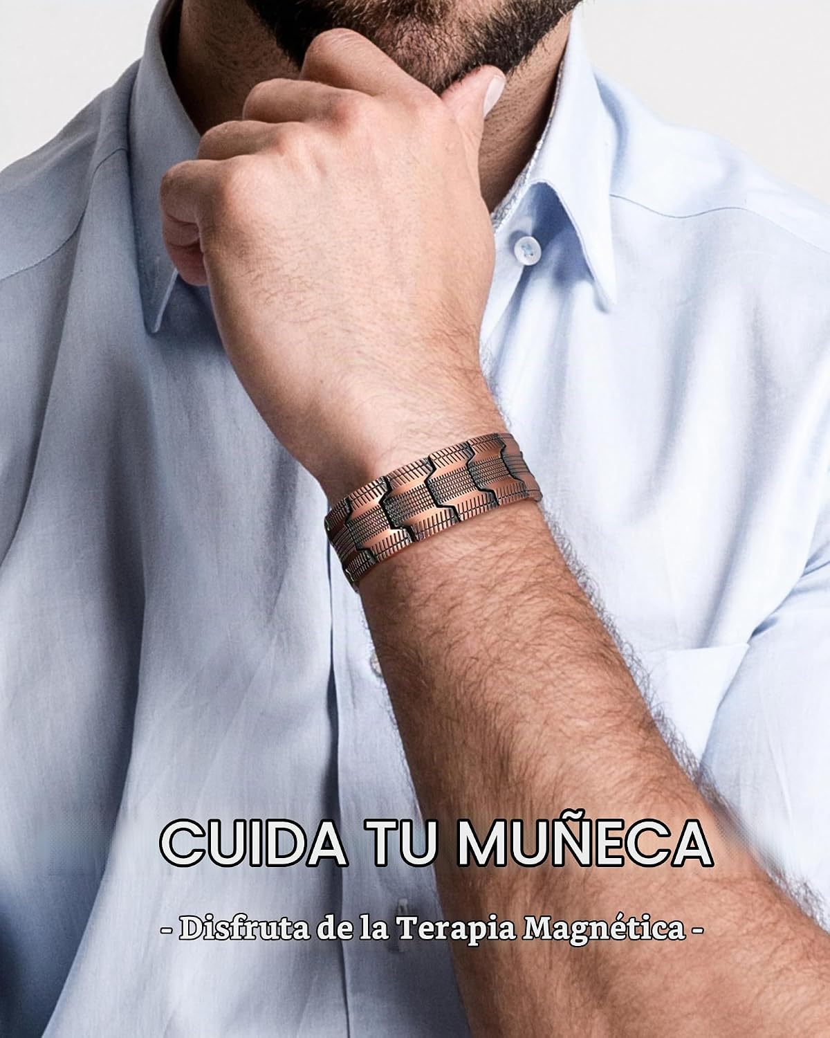 Pulsera de cobre para hombre Feraco, 3 veces más fuerte, pulseras m...