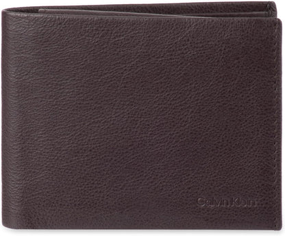 Calvin Klein Billetera plegable minimalista de piel RFID para hombr...