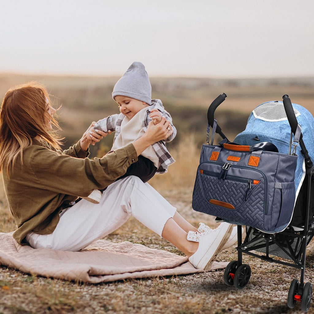 FHELAD Bolsa de pañales para mujer, bolsa de pañales para bebé con...
