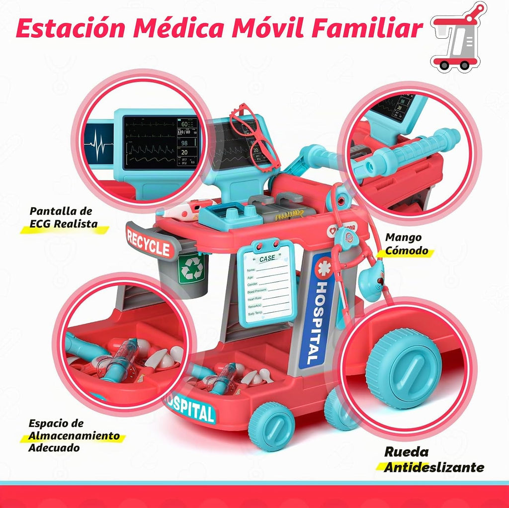 Liberry - Kit médico para niños pequeños, juguete para niñas y niño...