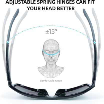 BNUS Corning Gafas de sol con lentes de vidrio para hombres y mujer...