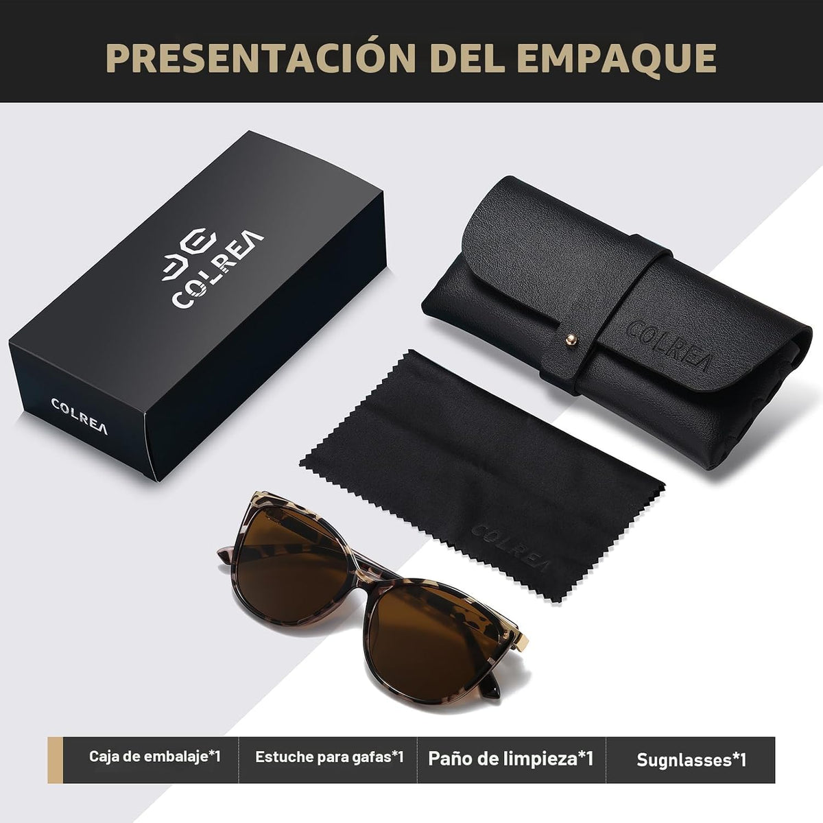 Colrea Gafas de Sol Modernas con Forma de Ojo de Gato para Mujer, E...