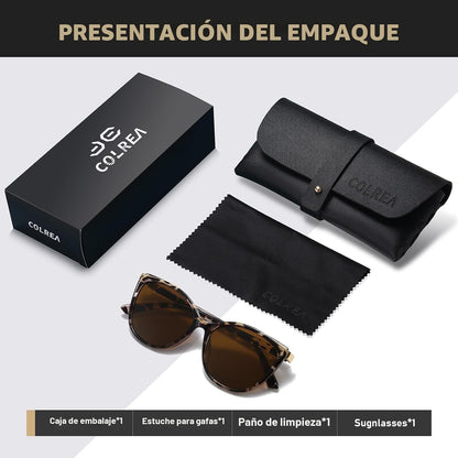 Colrea Gafas de Sol Modernas con Forma de Ojo de Gato para Mujer, E...