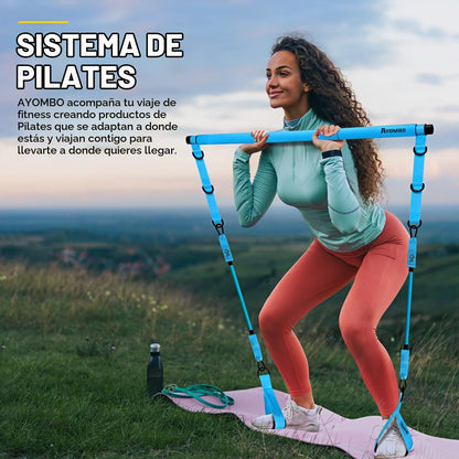 Kit de barra de pilates Ayombo con bandas de resistencia, equipo de...