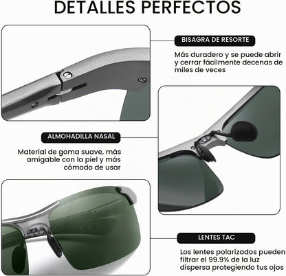 DUCO - Gafas de sol polarizadas para hombre, para deportes, pesca,...