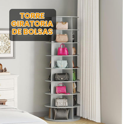 SpaceAid torre giratoria de zapatero de 8 niveles, exhibidor de zap...