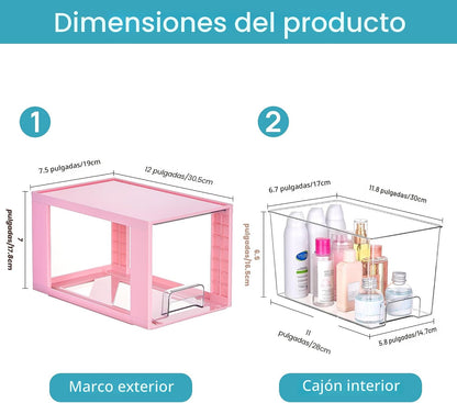 Vtopmart - Paquete de 4 cajones de almacenamiento grandes apilables...