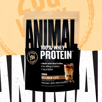 Animal - Proteína 100 % de suero en polvo sabor café helado instant...