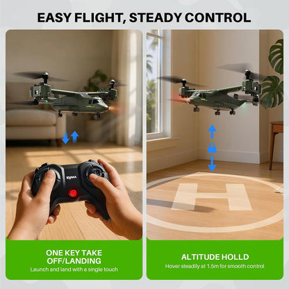 SYMA Avión RC X550, 4CH Tiltrotor para niños y principiantes | 6 mo...