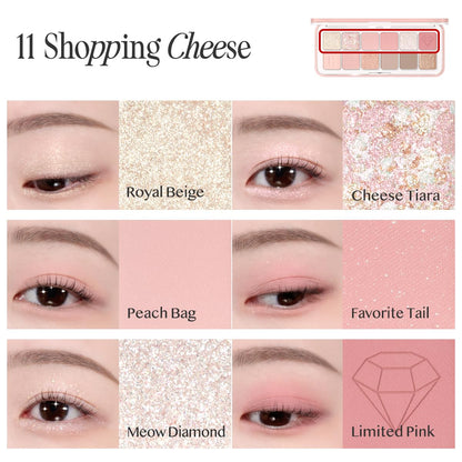 CLIO Pro Paleta de ojos de aire, 12 colores mate y brillante, color...