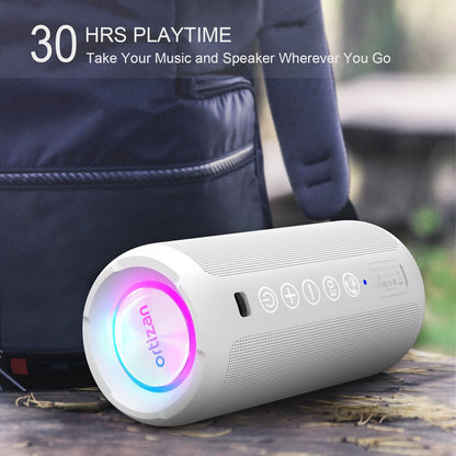 Ortizan Altavoz Bluetooth portátil: IPX7 impermeable, 24W sonido fu...
