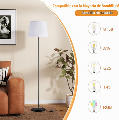 Ambimall Lámpara de pie moderna de 60 pulgadas con pantalla, lámpar...