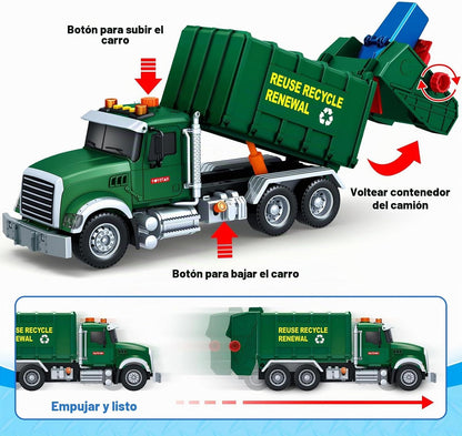 Juguetes para niños de 3, 4, 5, 6, 7, 8 años, camión de basura gran...