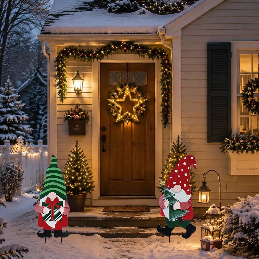 YEAHOME Decoraciones Navideñas para Exteriores para el Hogar, Estac...