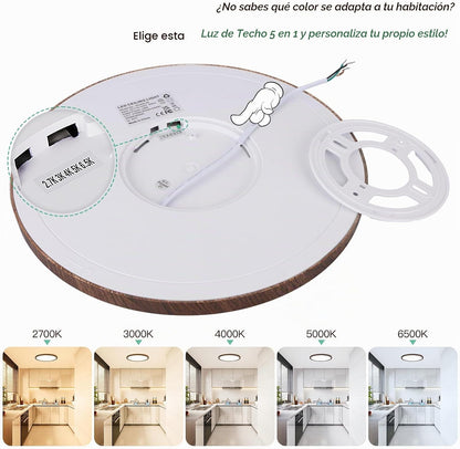Brightever Lámpara LED de techo empotrada de 12 pulgadas, regulable...