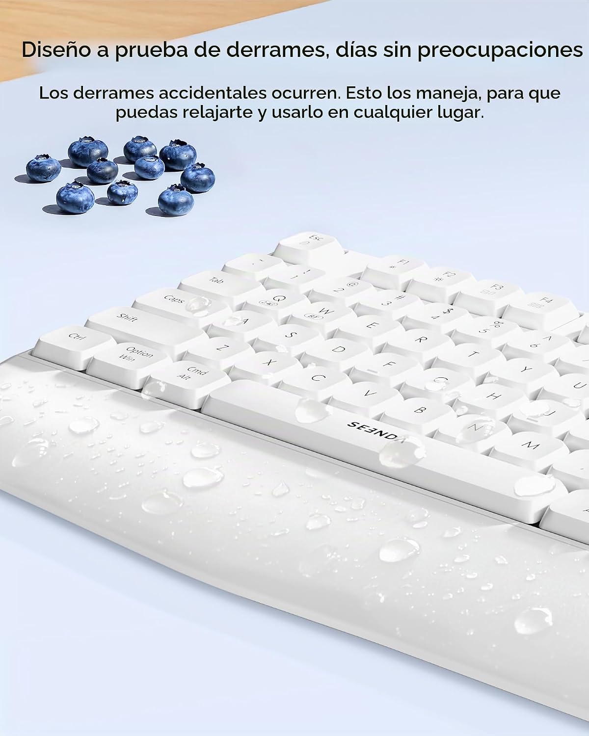 seenda COE200 Combo de teclado y mouse Bluetooth inalámbricos con |...
