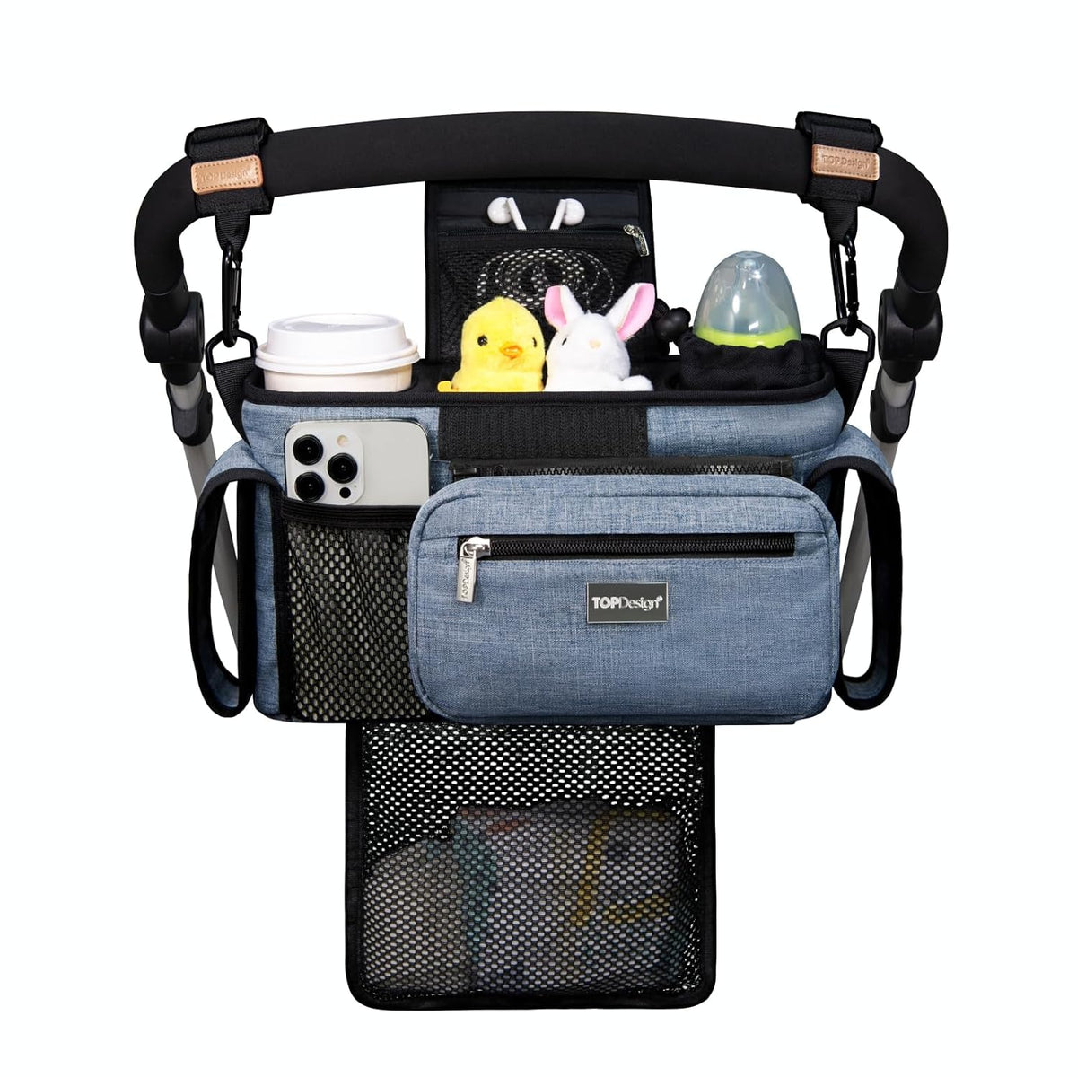 TOPDesign Organizador universal para cochecito de bebé, carrito de...
