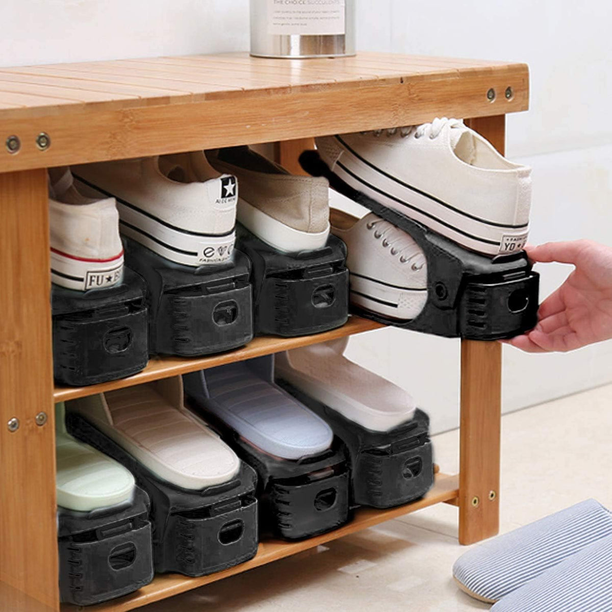 Neprock Organizador de Zapatos para Armario, Organizador de Almacen...