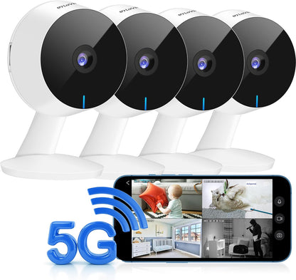 LaView Cámaras de seguridad 5G y 2.4GHz, 4 piezas, cámara de seguri...
