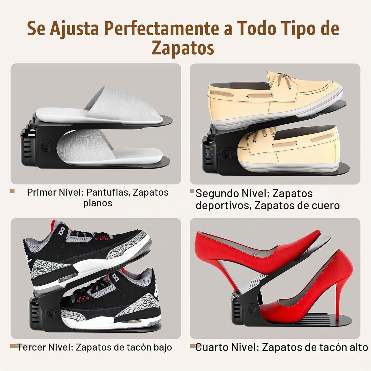Neprock Organizador de Ranuras para Zapatos, Organizador de Almacen...