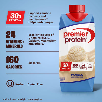 Premier Protein Batido alto en proteínas de 1.06 oz, vainilla | 160...