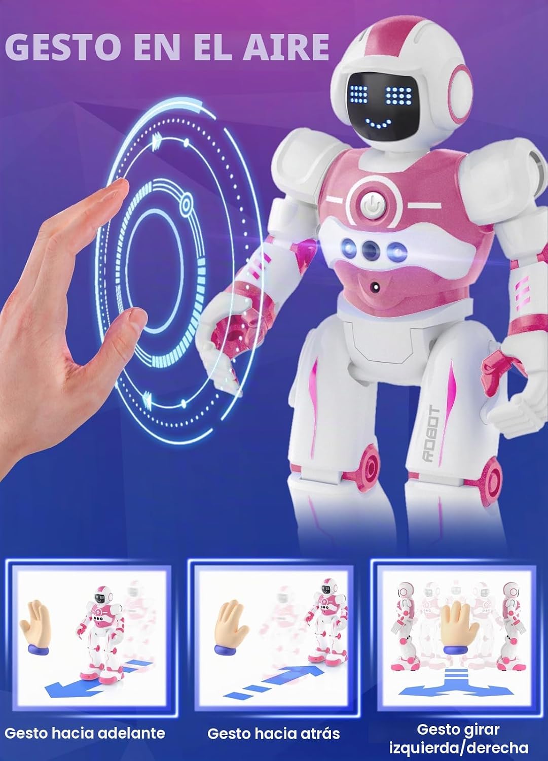 EduCuties Robot Juguetes para niños, robots recargables de control...