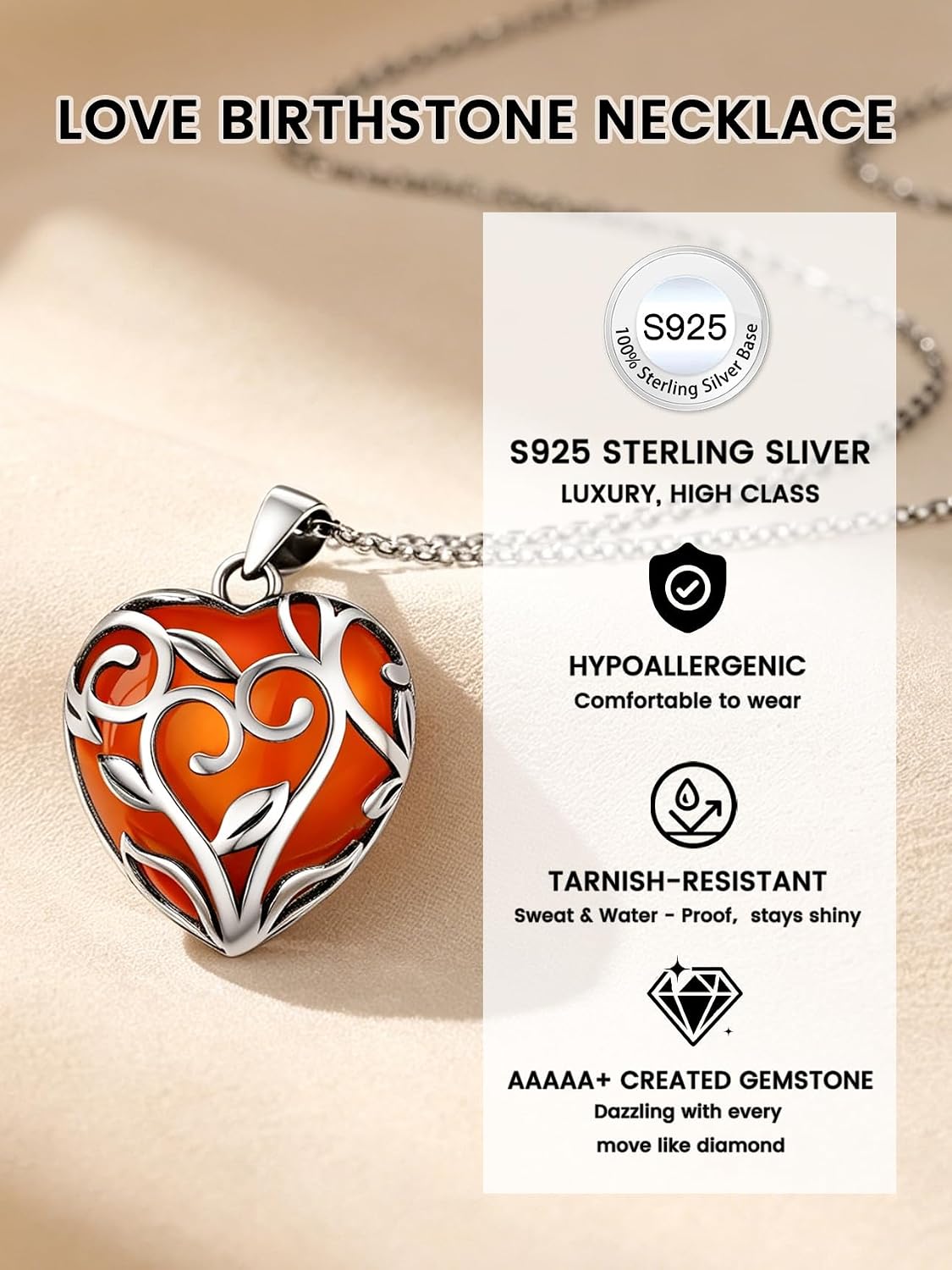 Bestyle Collar de cristal curativo envuelto en árbol de la vida, co...