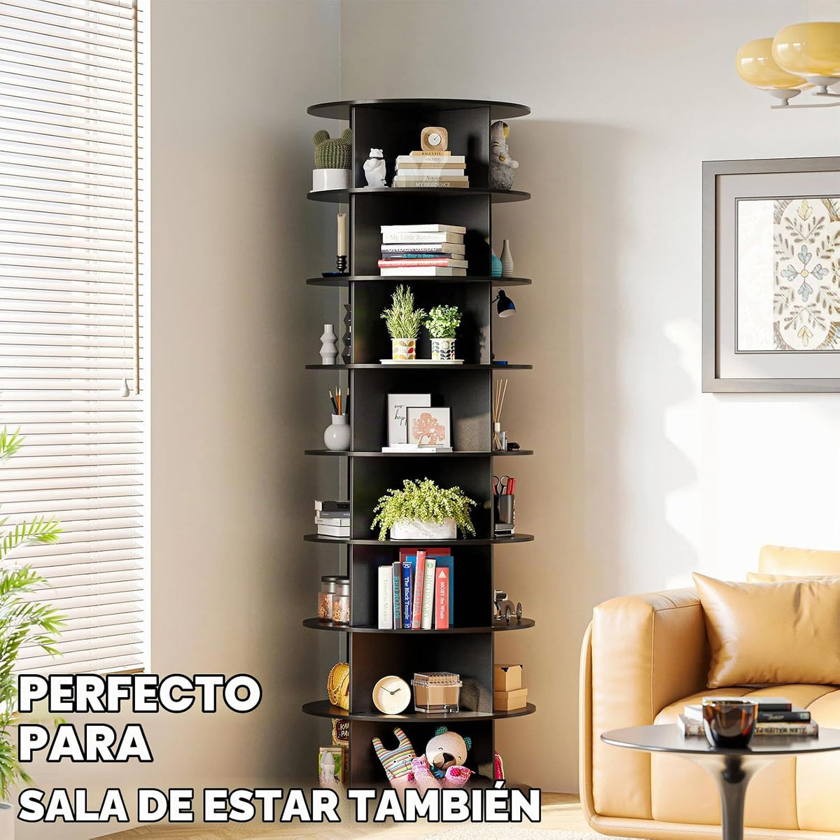 SpaceAid torre giratoria de 8 niveles para zapatos, exhibidor de za...