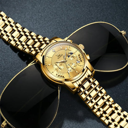 OLEVS Relojes para hombre Relojes de cronógrafo de fácil lectura lu...