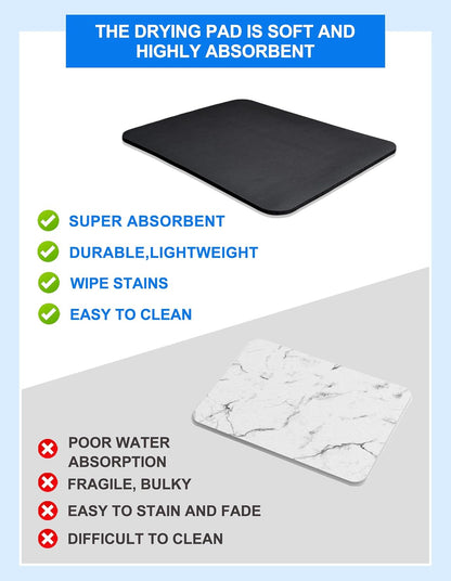 Tapete de secado de platos para encimera de cocina, almohadilla de...