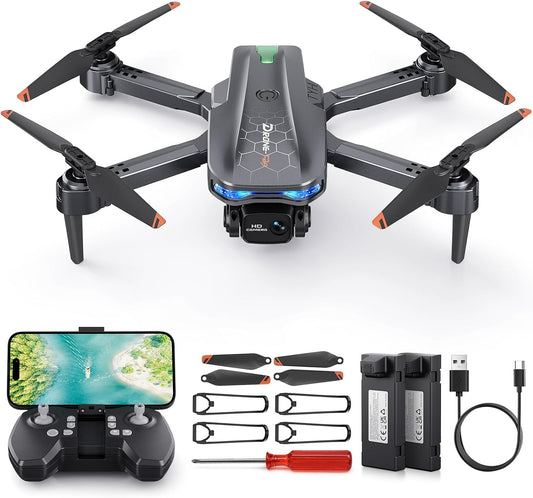 FERIETELF Drone con cámara, mini dron plegable 1080P para niños | C...