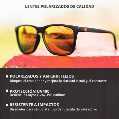 Knockaround Gafas de sol polarizadas cuadradas para hombres y mujer...