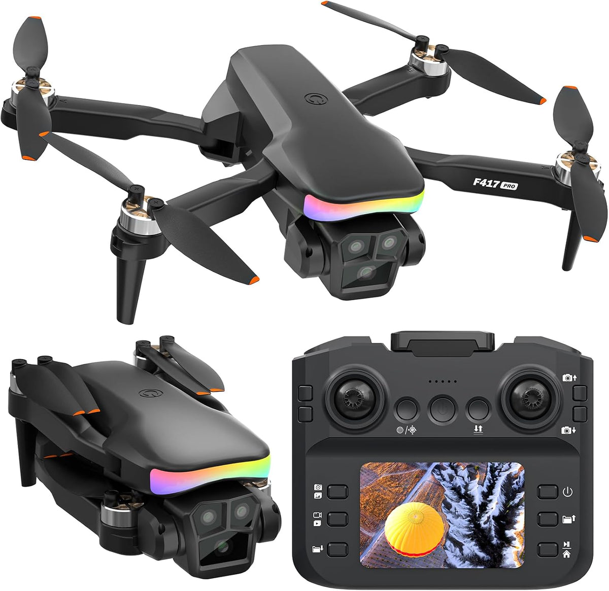 F417PRO Drone con cámara 1080P para adultos y niños, mini dron con...